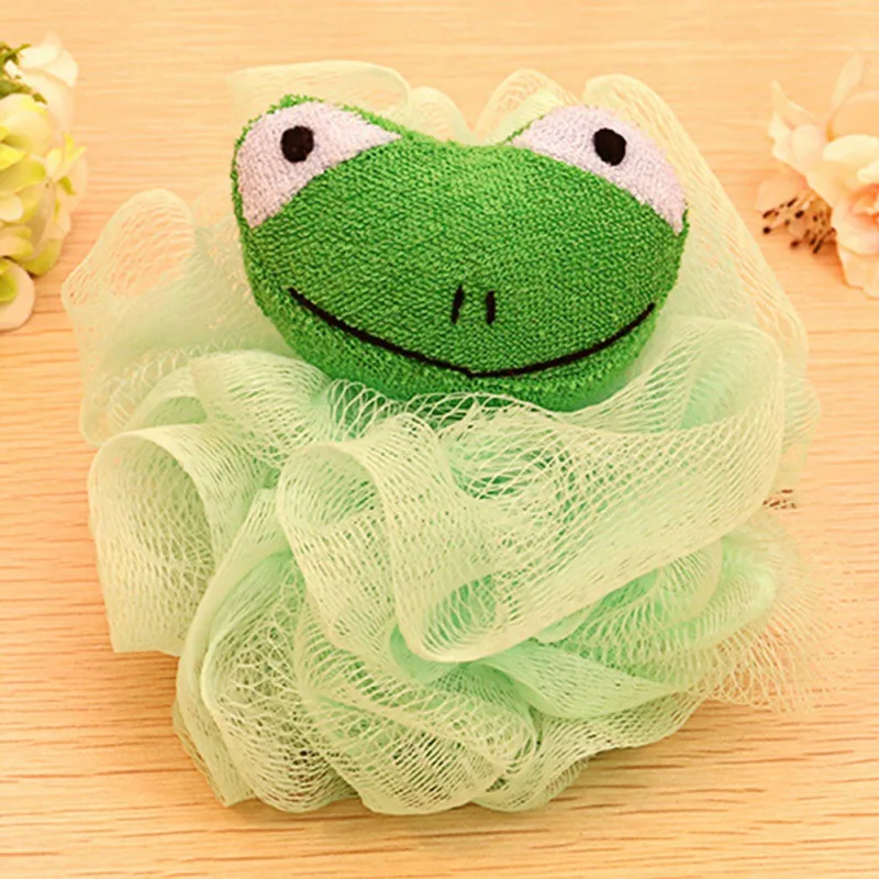 Baby Bath Sponge Shower Sponge Ball Kids Soft Bath Ball Baby Bath Brushes Cartoon Animal Exfoliating Body Ball Children Flower Bubble Infant Shower Sponge