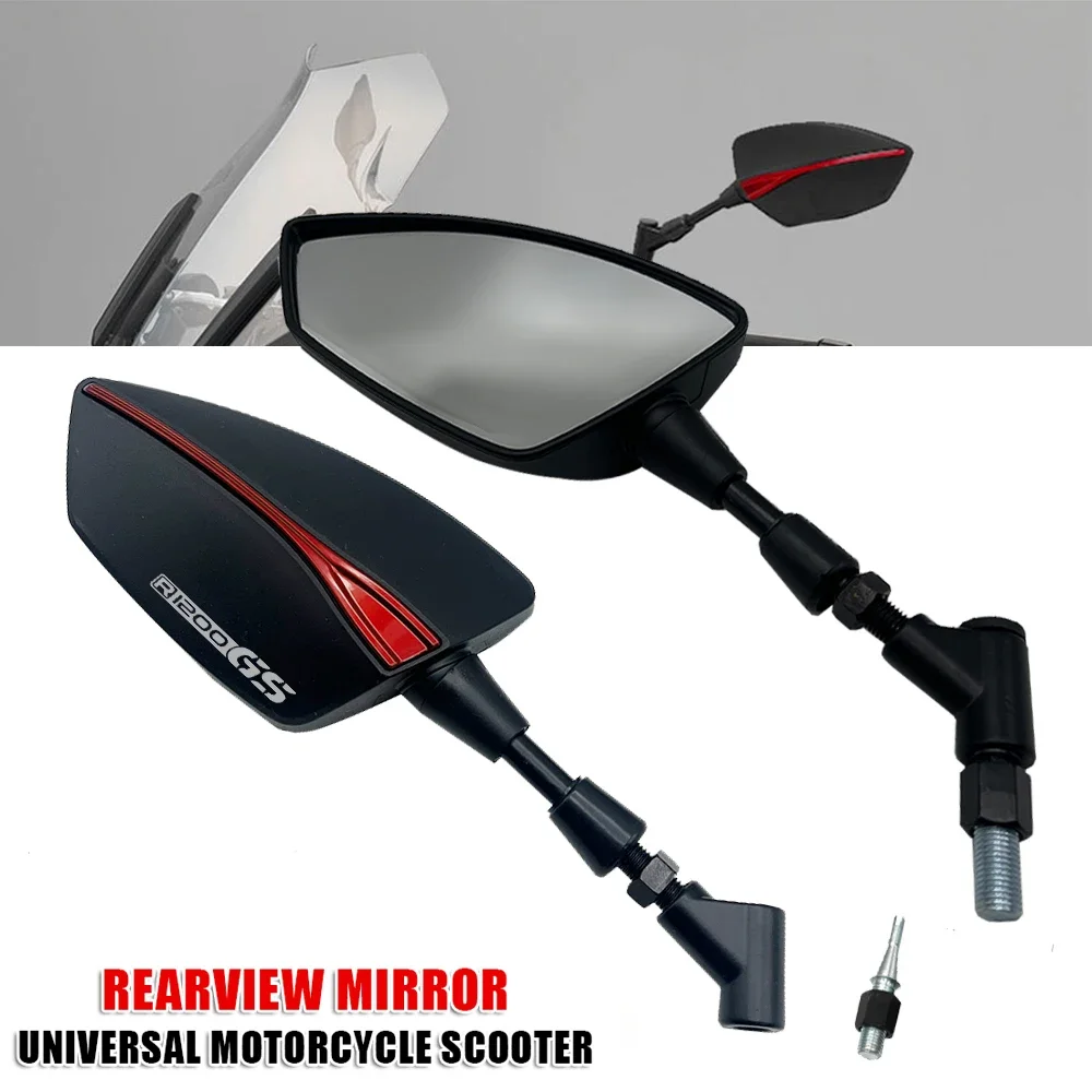 

Universal 10mm Motorcycle Rearview Mirror Left&Right Rear View Mirrors Housing Side Mirror FOR BMW R1200GS R 1200GS R1200RT
