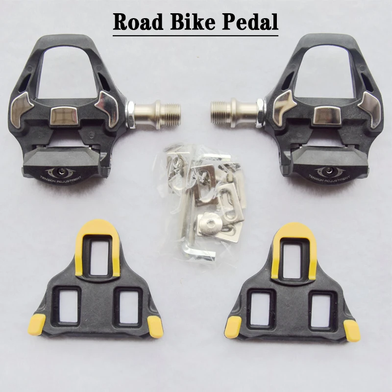 

RaceWork R8000 Road Bike Pedals Carbon Self-Locking Pedal SPD With SM-SH11 Cleats Box Bicycle Parts