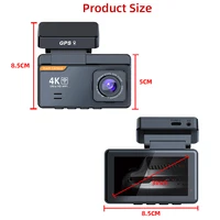 Dashcam 4K Mini Enregistreur Vidéo de Voiture avec GPS et Wi-Fi, Double Objectif 1080P, Caméra de Recul, Vision Nocturne, Boîte Noire, Surveillance de Stationnement 24h/24 6