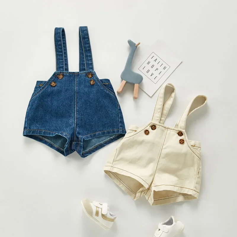 Newborn Baby Boys Girls Cowboy Jumpsuit Autumn Infant Kids Boy Girl Braces Pants Clothes Infant Overall Children Rompers
