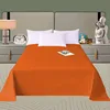 Spring Summer Autumn 1Pc 100% Polyester  Flat Sheet Solid Color High Quality Bed Sheet Large Size 250X270cm Customizable 5