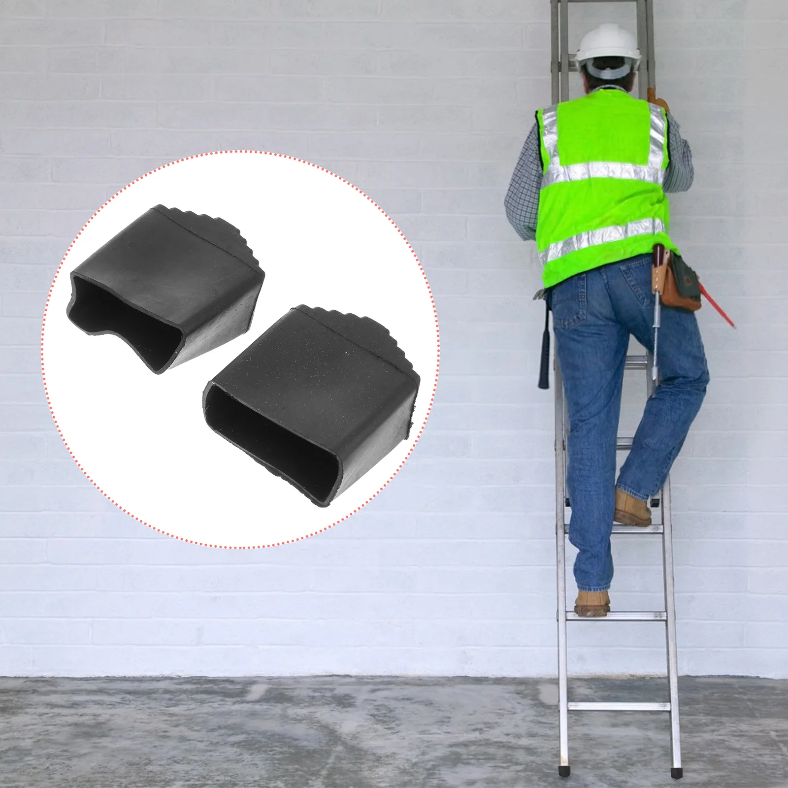 

Folding Ladder Leg Caps Home Ladder Leg Thickening Non-slip Rubber Ladder Non Mats Floor Protector Ladder Non Mats Table Foot