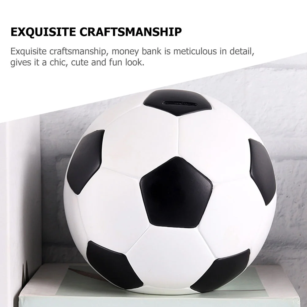 Large Capacity Football Piggy Bank Kids Coin Money Bank Boys Saving Bank Sturdy Vinyl Material Desk Decoration Money Boxes Home 5