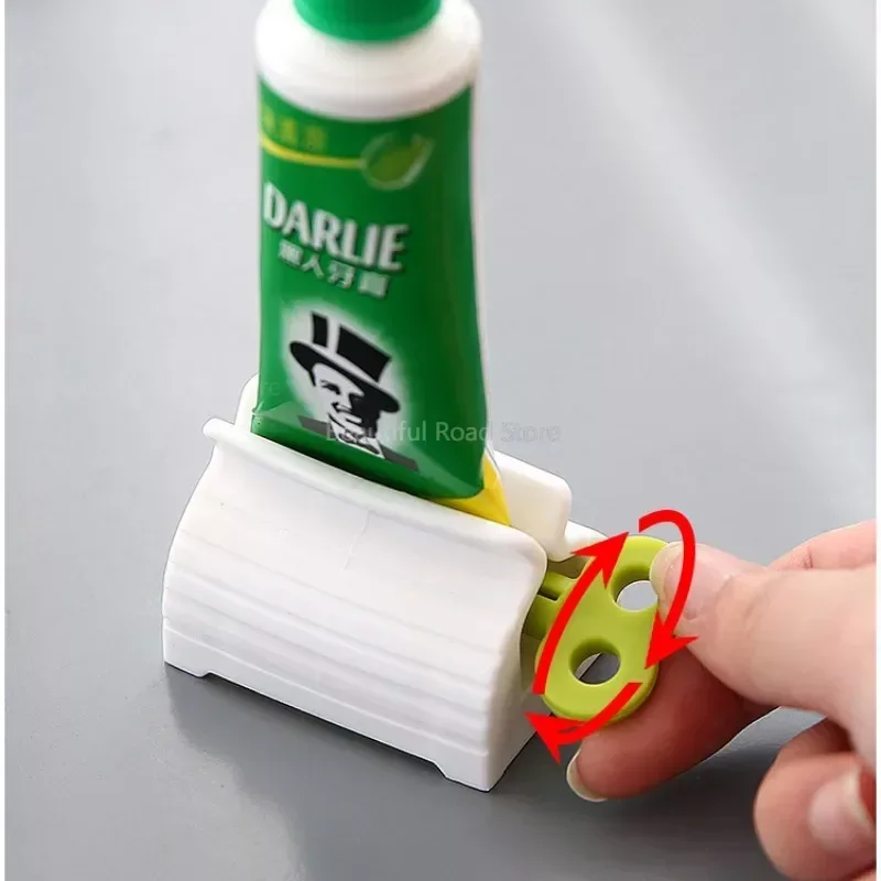 Toothpaste Squeezer Mini Rolling Tube Dispenser Seat Holder Stand Easy Cleaning for Bathroom Household Cosmetics toothpaste squeezer