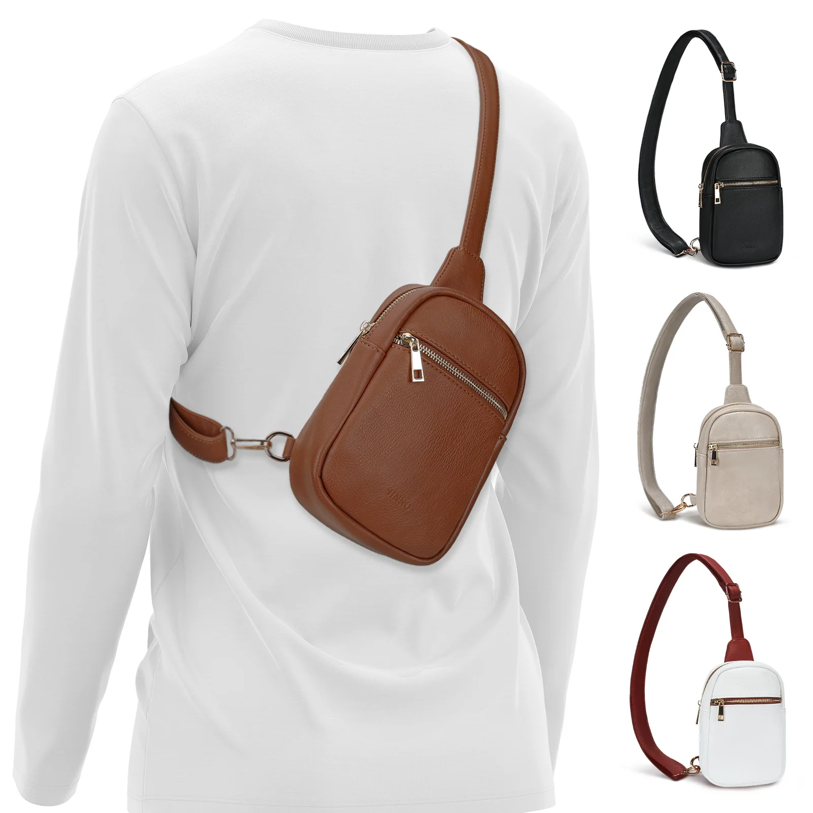 Sling Bag for Women Leather Chest Bag 2023 trend Female Fanny Packs Crossbody pack for girl Shoulder bags bananos de mujer