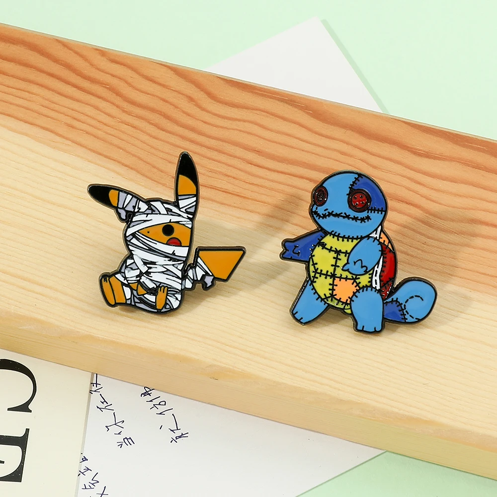 Creative Bandage Pikachu enamel brooch 5 Pcs Set Personalize Gengar
