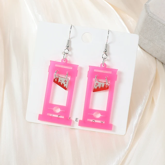 PACKOVE Gothic Guillotine Schmuck-Set - Edle Halskette & Ohrringe Im Gothic-Stil