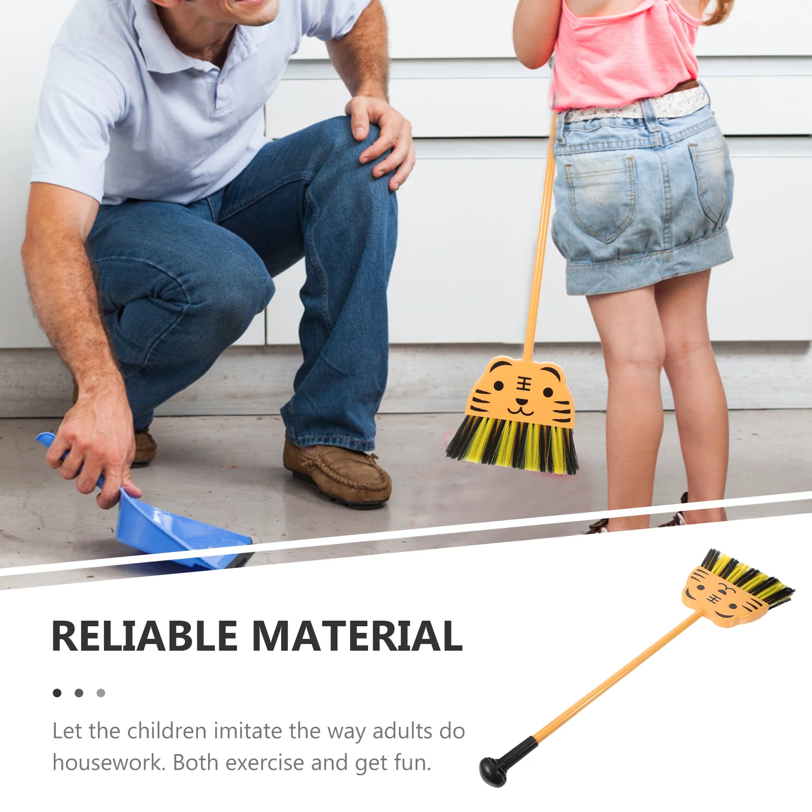 Kids Toys Cleaning Tools Children's Broom Toddler Simulation Puzzle Pupils Pretend Play Supplies