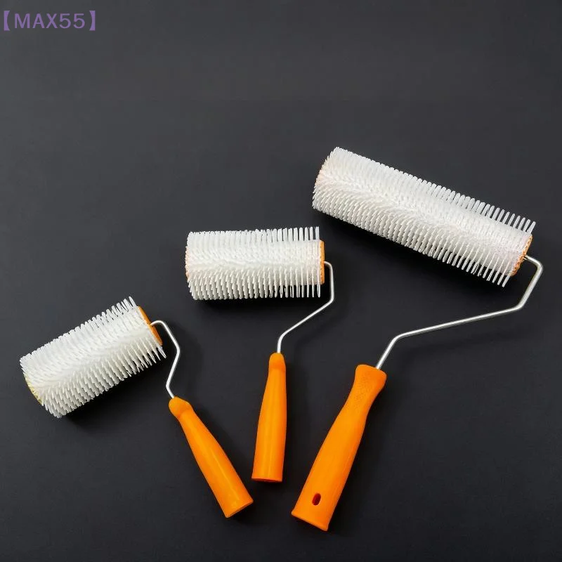 【MAX-55】1PC 10/16/24CM 거품 제거 드럼 브러시 스파이크 롤러 라텍스 바닥 셀프 컴파운드 롤러 레벨링 스크리드 스파이크 브러시 롤