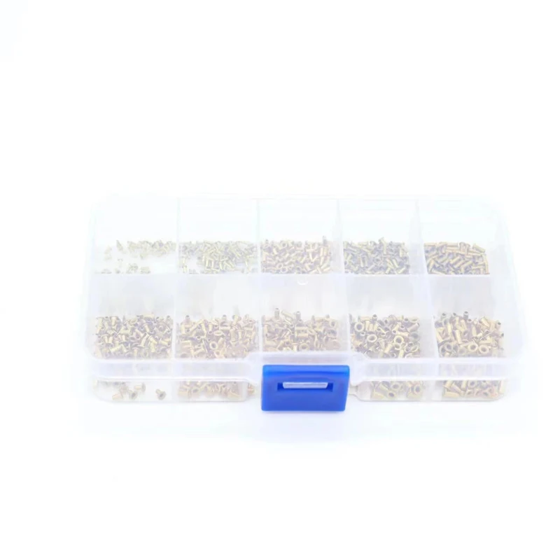 GB876 Mix Set Tubular Rivets Double-sided Circuit Board PCB Nails Copper Hollow Rivet Nuts Kit 1000Pcs rivet nut rivet lock nuts