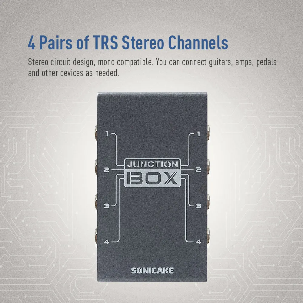 Junction Box TRS Stereo 4 channels Organization LINE Guitar Bass Effects Pedal C