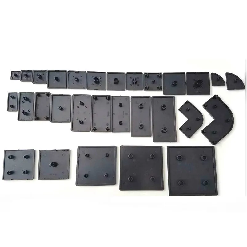 10Pcs Nero Di Nylon Tappo Di Chiusura Piastra Di Copertura Cnc 3D Parti Della Stampante Per Ue Profilo In Alluminio 2020/2040/3030/3060/4040/4080/4545