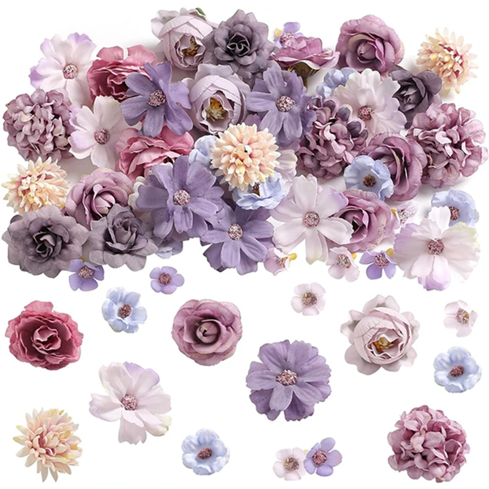 126 Stück künstliche Rosenköpfe, künstliche Blumen für Heimdekoration, Garten, Hochzeit, Dekoration, Kranz, Girlanden, DIY-Geschenkzubehör – Detail 8