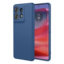 Premium Flexible Liquid Silicone Protective Phone Case - Shockproof Bumper Cover for Moto Edge Plus 2023 (Blue)