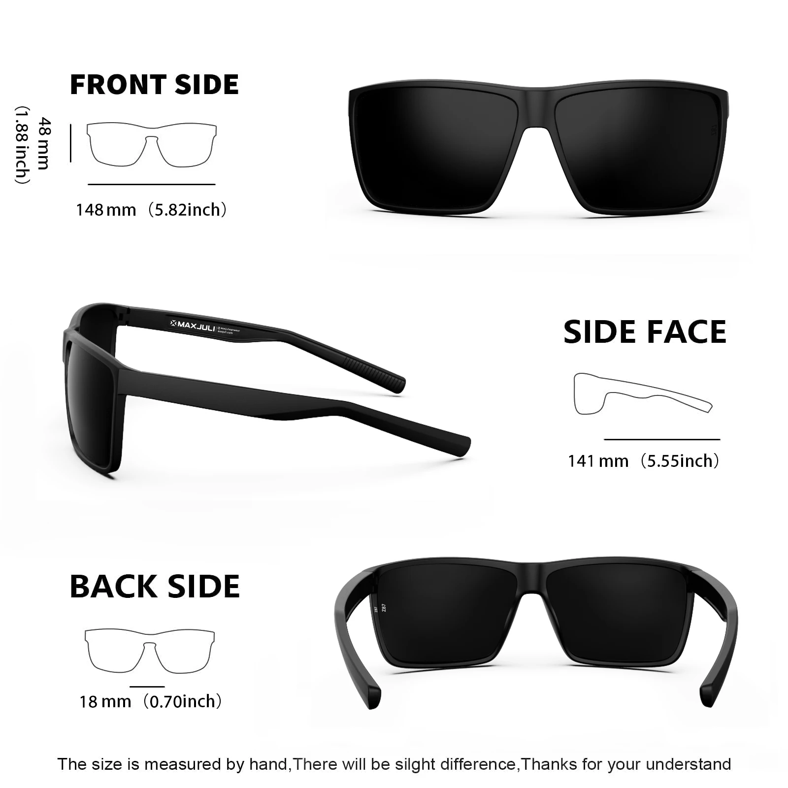XL Ultralight Sport Sunglasses for Men - TR90 UV400 Oversized Shades for Big Heads