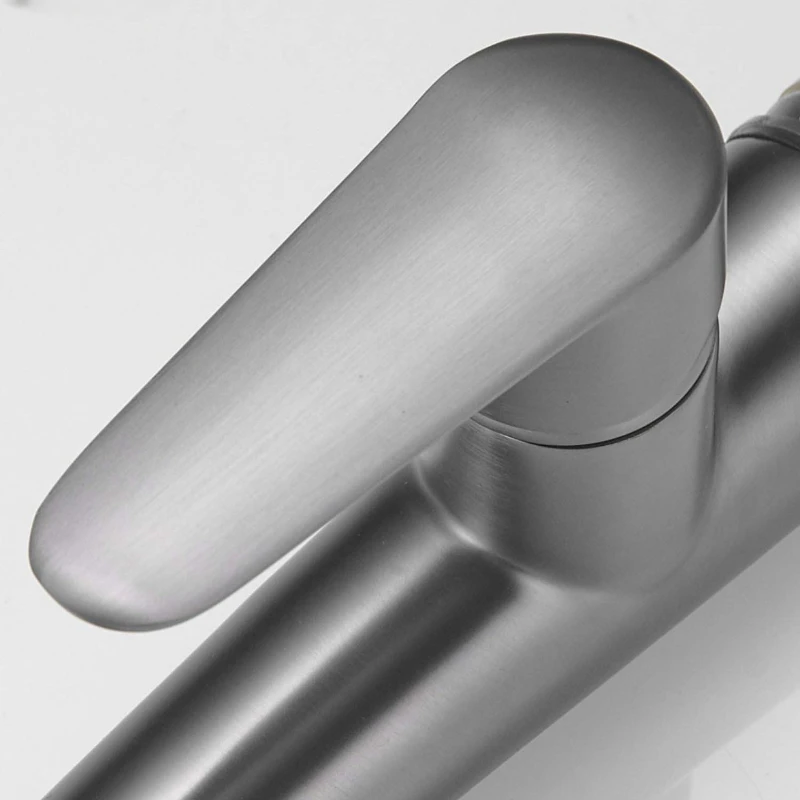 Kitchen sink gun gray hidden pull-out faucet