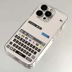 Creative Keyboard Design Dustproof Transparent Phone Case Cover - iPhone 12 Pro (-1)