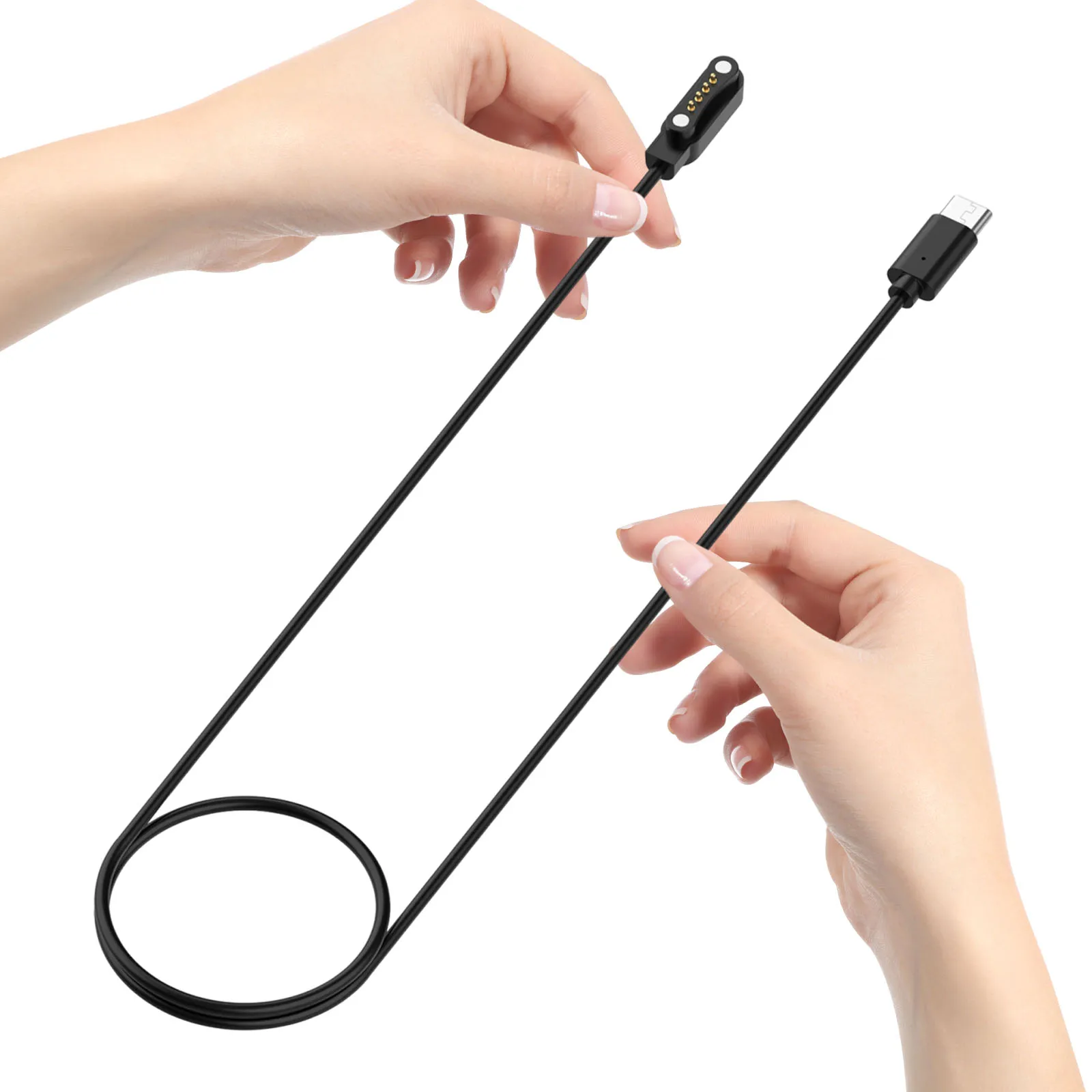 교체용 충전 케이블 3.3FT 고속 충전 USB C 마그네틱 충전 케이블 (노트/노트 프로 AI 음성 녹음기용)