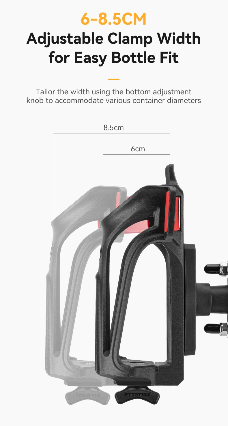ROCKBROS Local Shipping Motorcycle Cup Holder Motorcycle Travel Riding Bracket Motorcycle Water Bottle Holder Adjustable Accessories