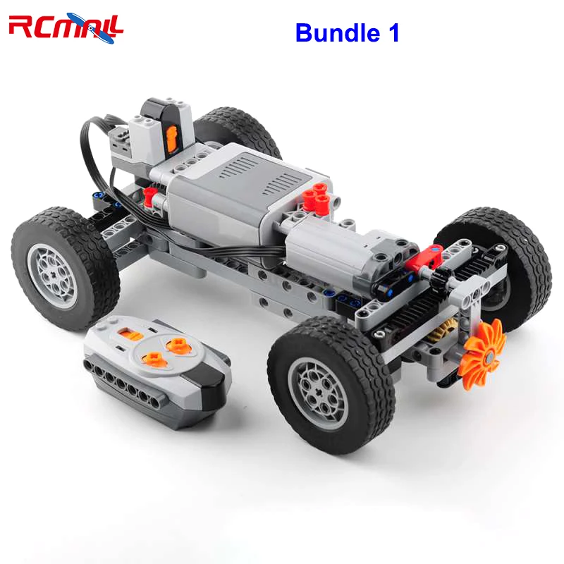 Four-wheel Drive Remote Control Car Motor Power Machinery Group Maker Kit Toy Car Compatible with LEGOed Toy Robots