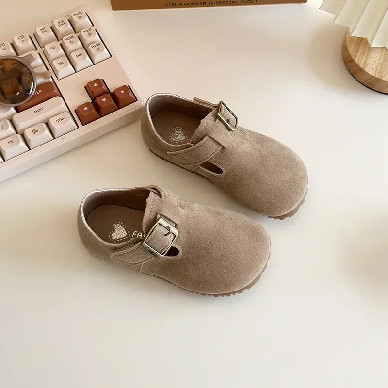 2023 frühjahr Neue Kinder Leder Schuhe für Mädchen Mode Koreanischen Stil Weiche Anti-rutschig Chic Vielseitig Atmungsaktive Wohnungen – Detail 7