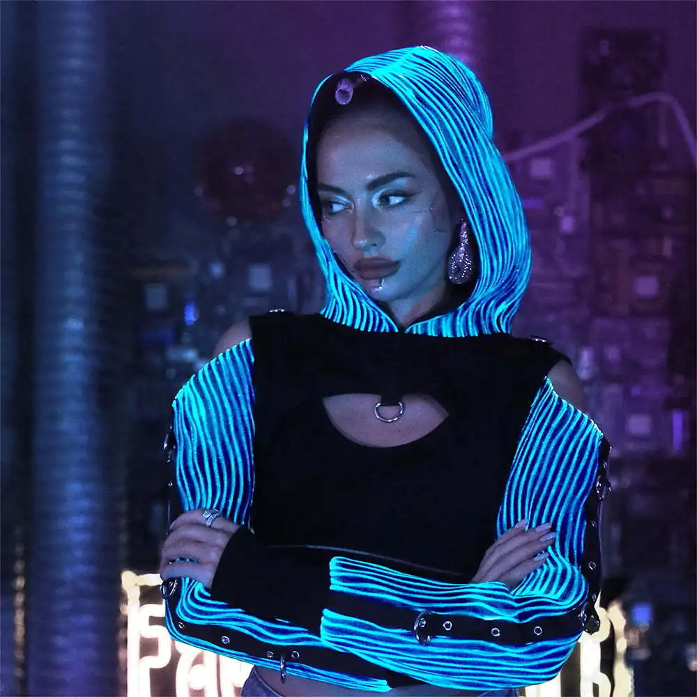 Fibre Optic Hooded Top 3