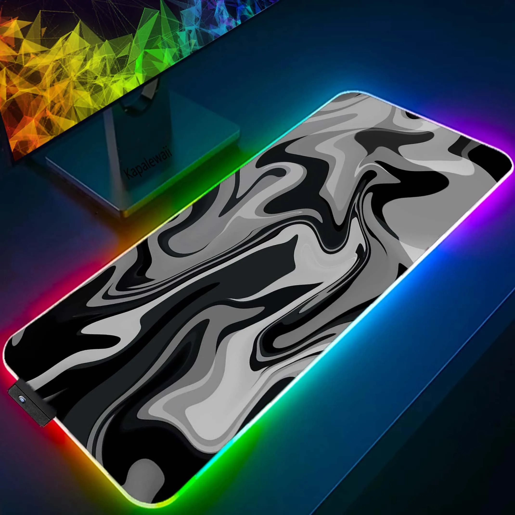 

RGB Large Mousepad Rubber Deskmat Company Desk Pad LED Big Mouse Pads Locking Edge Mouse Pads Marble Mouse Pad Gaming Mouse Mat