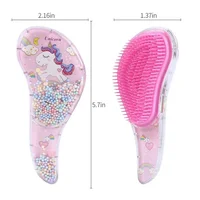New Cute Hairdressing Comb for Kids Anti-knot Massage Flowing Bead Hair Comb Children Girls Dress Up Makeups Toy Gifts 1