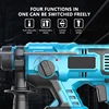 21V Rechargeable Electric Hammer Drill Cordless Electric Rotary Hammer Lithium Impact Drill Pickaxe Concrete Broken Power Tools 4