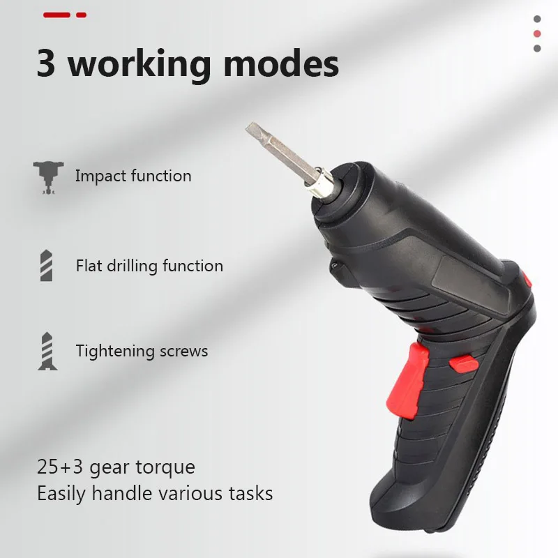 Electric Screwdriver Cordless 47 in 1 Rotated 90 Degrees Rechargeable Portable Screwdriver with LED for Home Office DIY Tools 4