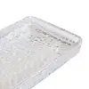 Hammered Glass Vanity Tray Organizer Clear Elegant Makeup Perfume Jewelry Cosmetic Storage Shower Bathroom Display Durable Heavy 5