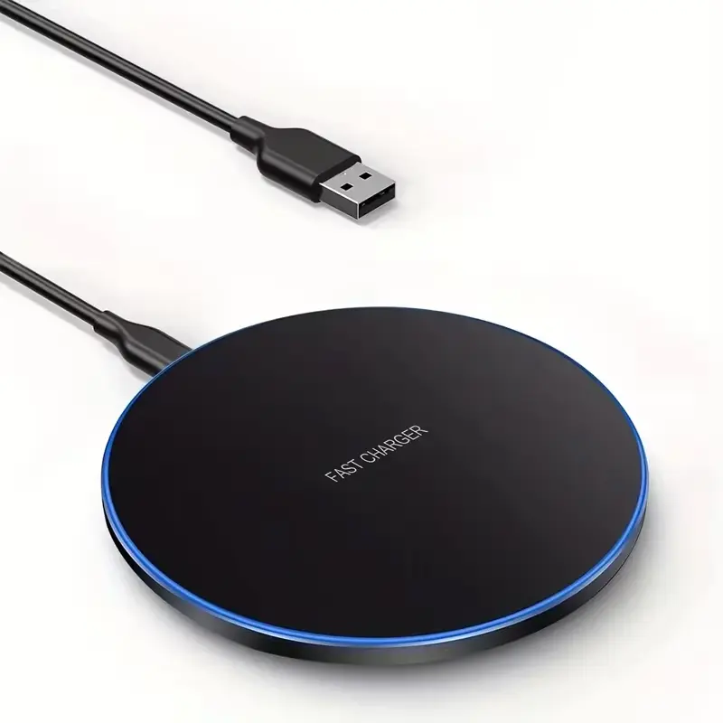 15W Desktop LED Wireless Charger Pad Phone Holder For iPhone 17 16 15 14 13 Pro Max Samsung Xiaomi Induction Fast Charging Stand - Image 2