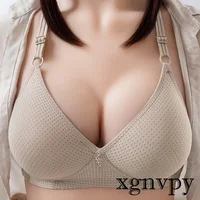 Xgnvpy Plus Size Bras Push Up Underwear Seamless Wireless Soft Large Brassiere 100 B C Sexy Gathered Bralette Female 2