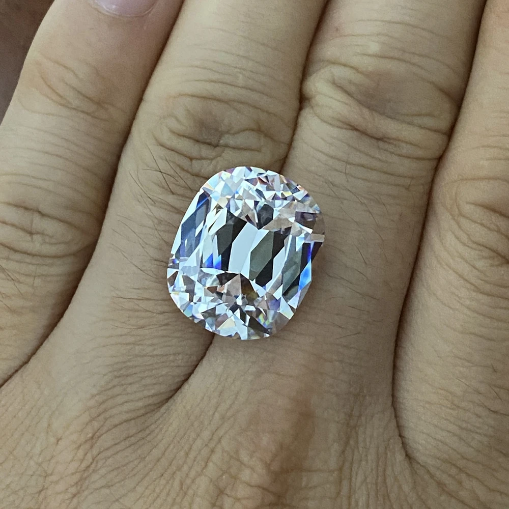 15x18mm Zircon Stone Cushion Cut Cubic Zirconia 6A Quality White CZ Gemstones