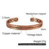 Vinterly Pure Copper Bracelets Women Braided Magnetic Therapy 9mm Adjustable High Magnets Cuff Bangles Resizable Jewelry Female 6