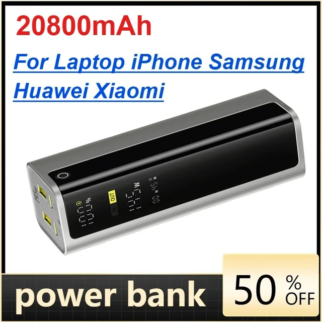 20800mAh PD 145W Power Bank External Battery Capacity Fast Charging Portable Charger Powerbank For Laptop iPhone Samsung