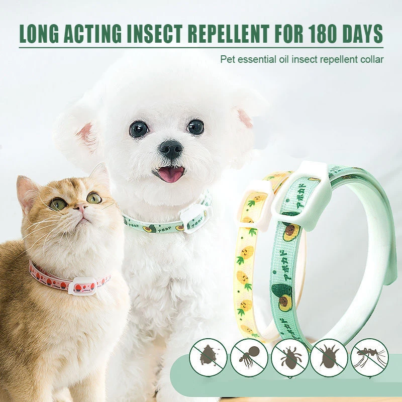 Pet waterproof led cat dog collars drive midge insects in vitro insect