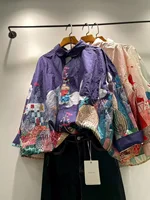 Bust 118cm original design pure cotton oversized shirts for women autumnJapan fashion cartoon print shirts long sleeve blouses - Image 3