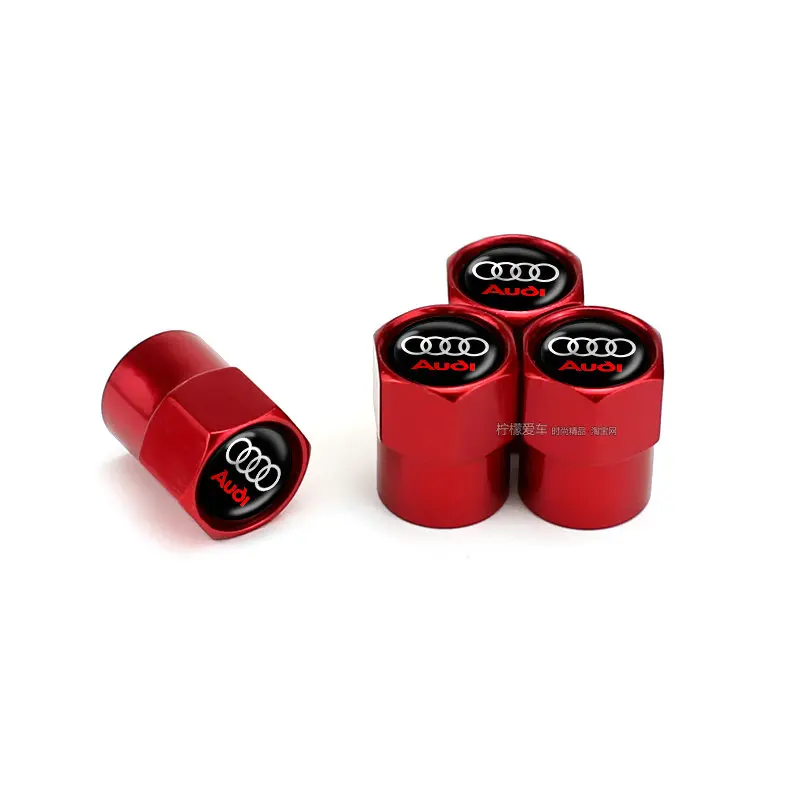 4 tapas de válvula de neumático de rueda de metal para Audi SLine A3 A4 A5 A6 A7 A8 Q2 Q3 Q5 Q7 Q8 S3 S4 S5 S6 S7 S8 RS3 RS4 RS5