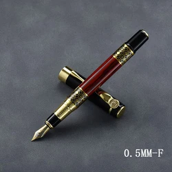 Elegant Retro Metal Fountain Pens with Replaceable Ink - Set of 100 for Writing and Stationery Supplies (Fountain pen-brown)