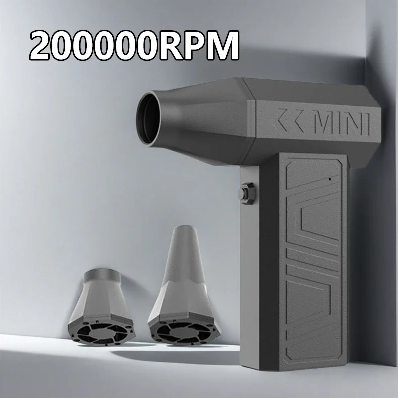 Violent Fan 200000RPM Powerful Air Blower Vacuum Dust Cleaner Type-C Charging Strong Winds 52m/s Brushless Turbo Jet Blower