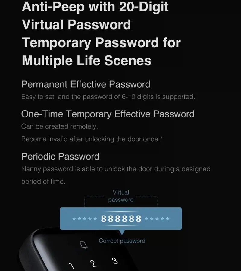 Original Smart Door Lock N200 Fingerprint Bluetooth Password NFC Unlock Remote