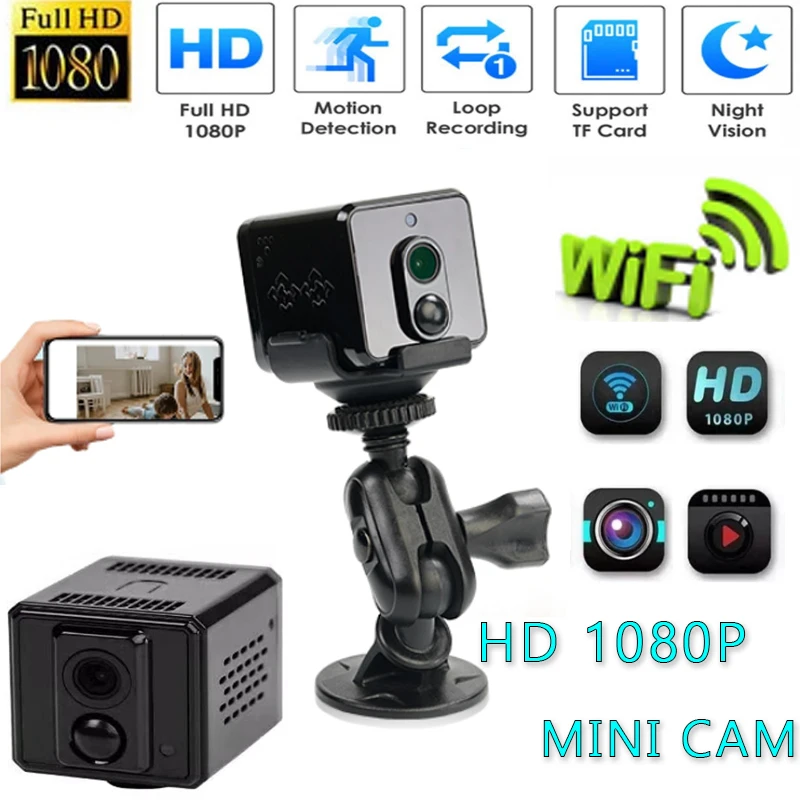 Мини-камера HD 1080P с функцией ночного видения и датчиком движения | Электроника