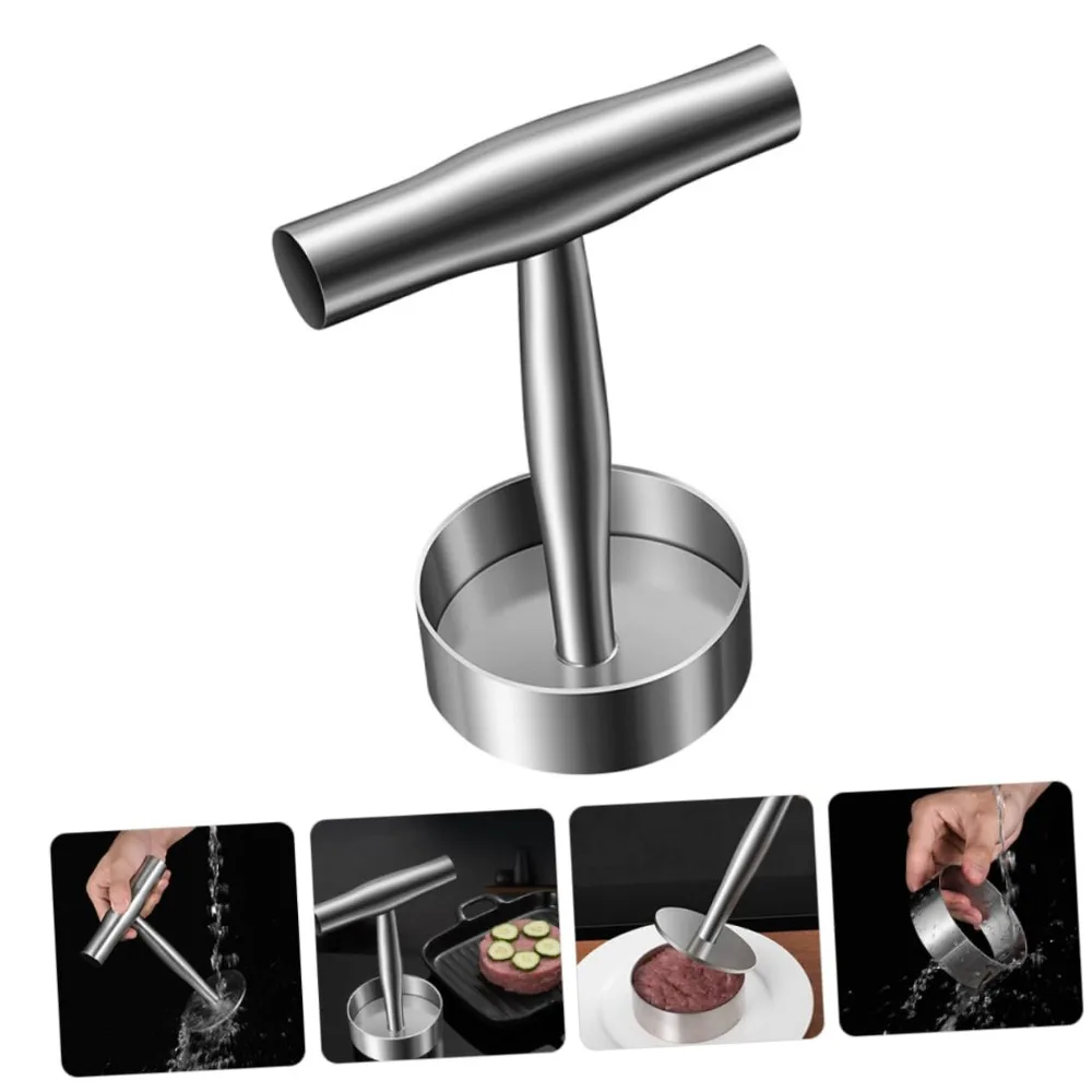 New Stainless Steel Burger Press Tool Easy To Use Non-Stick Hamburger Maker BBQ Tools Round Rice Ball Mold