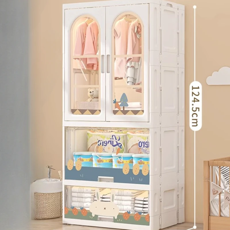 aizulhomey nordic metal locker bedroom wardrobes for clothes mouse dollhouse furniture 1 12 ob11 bjd lol blyth doll accessories Clothes Cabinet Children Wardrobes Bedroom Organizer Portable Children Wardrobes Closet Penderie Enfant Room Furniture MR50CW