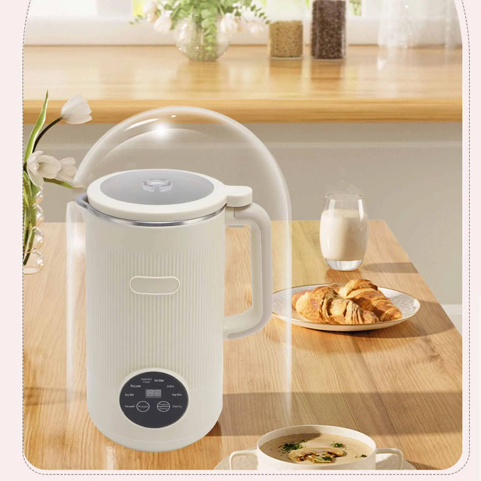 1200ml Nut Milk Maker 110V Timer Automatic Cleaning Insulated Multifunctional Soybean Milk Machine for Fruits Vegetables 3