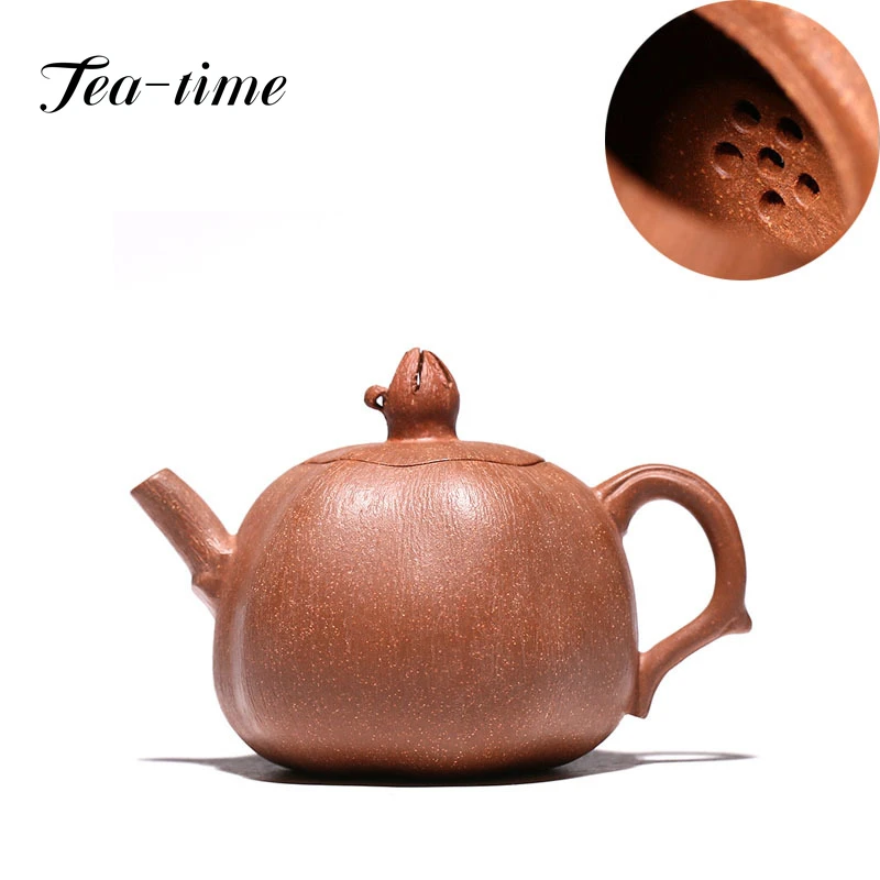 

80ml Chinese Zisha Teaset Collection Yixing Purple Clay Teapot Famous Handmade Simulation Pomegranate Model Tea Pot Samll Kettle