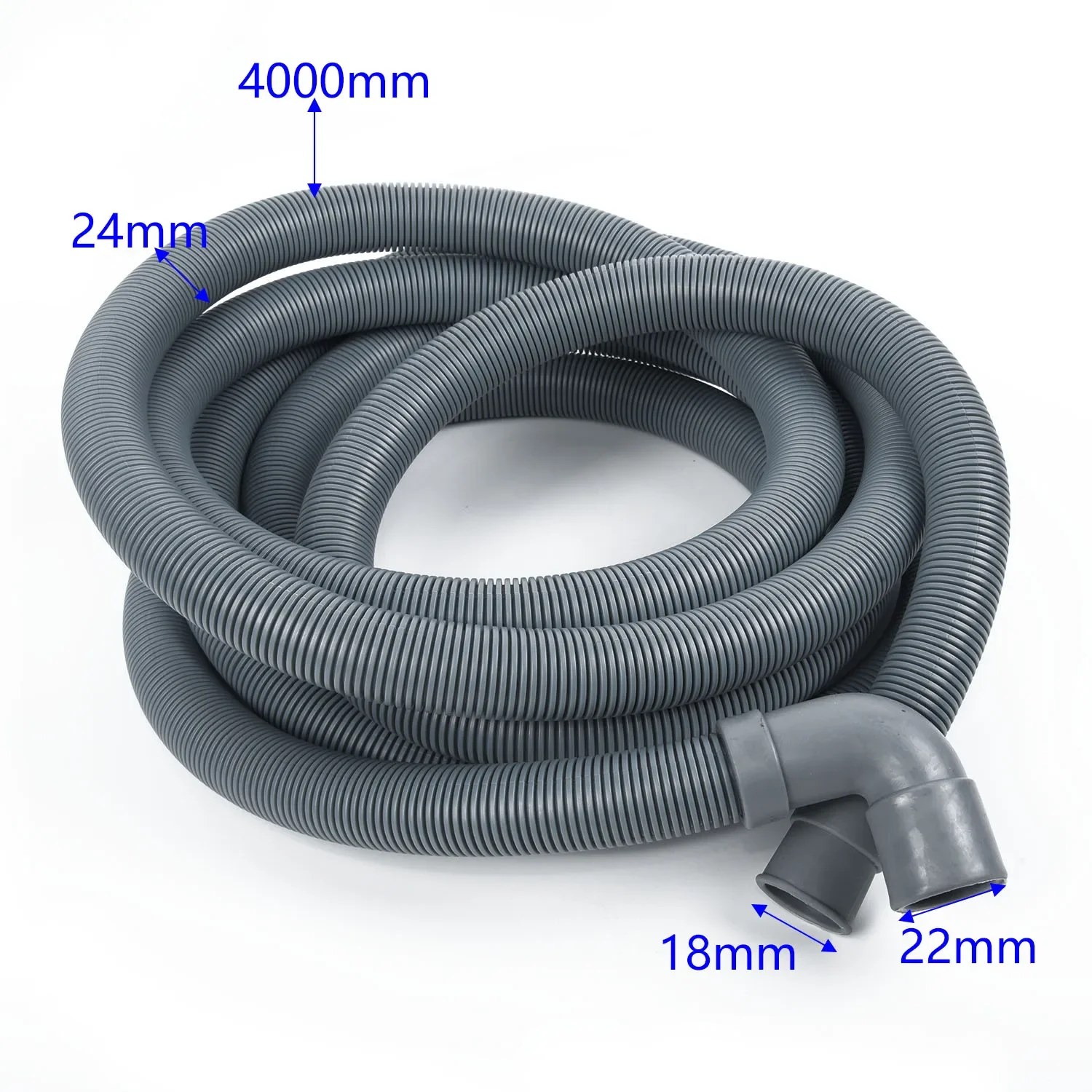 4Metre Extra Long Drain Hose Waste Pipe For Washing Machine Dishwasher Extension Pipe Home Appliances Accessories Replacement