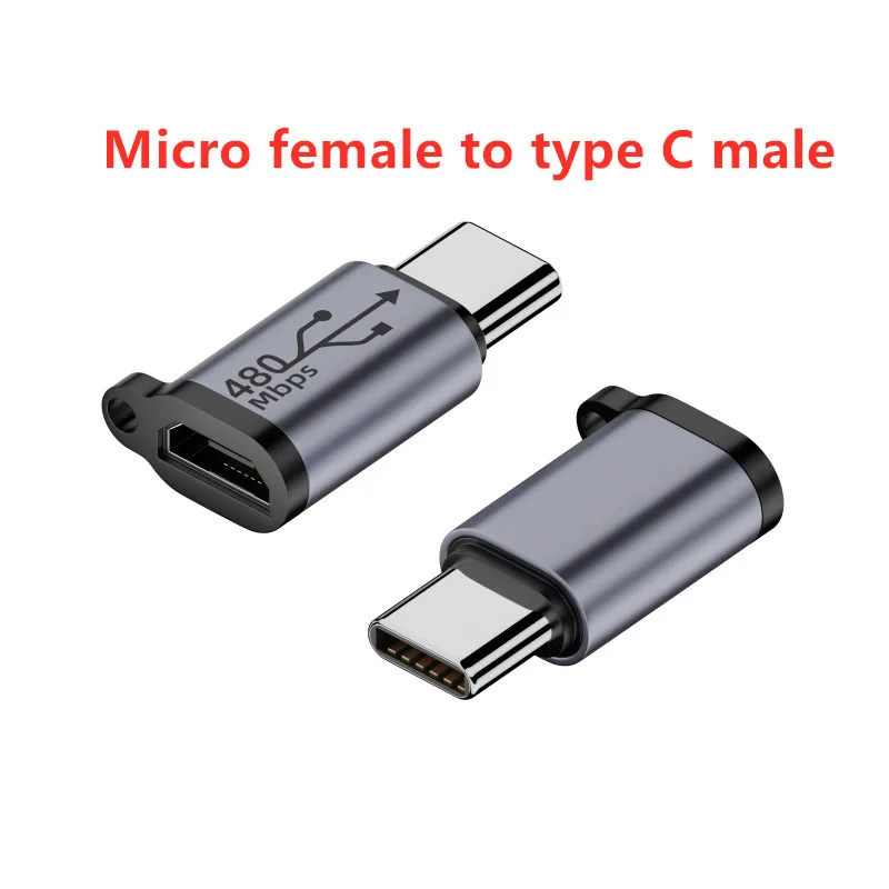 Universal USB Type-C to Mini & Micro USB Adapter - Fast Charge & Data Sync at 480Mbps, 18W